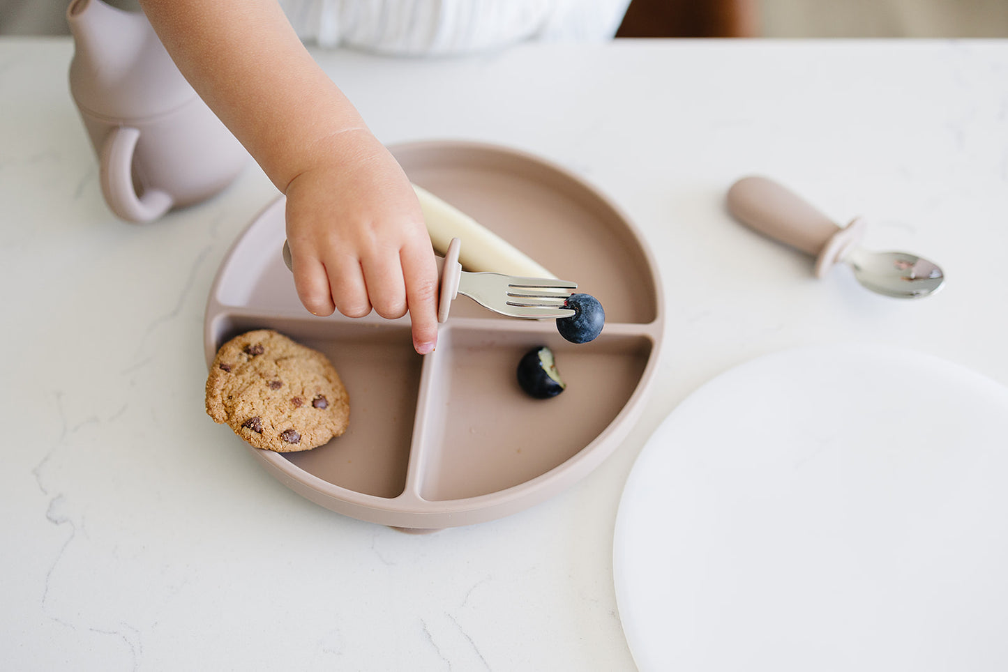 soft ergonomic baby spoon and fork BPA-free