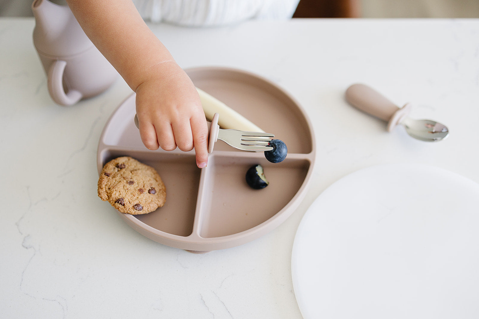 soft ergonomic baby spoon and fork BPA-free