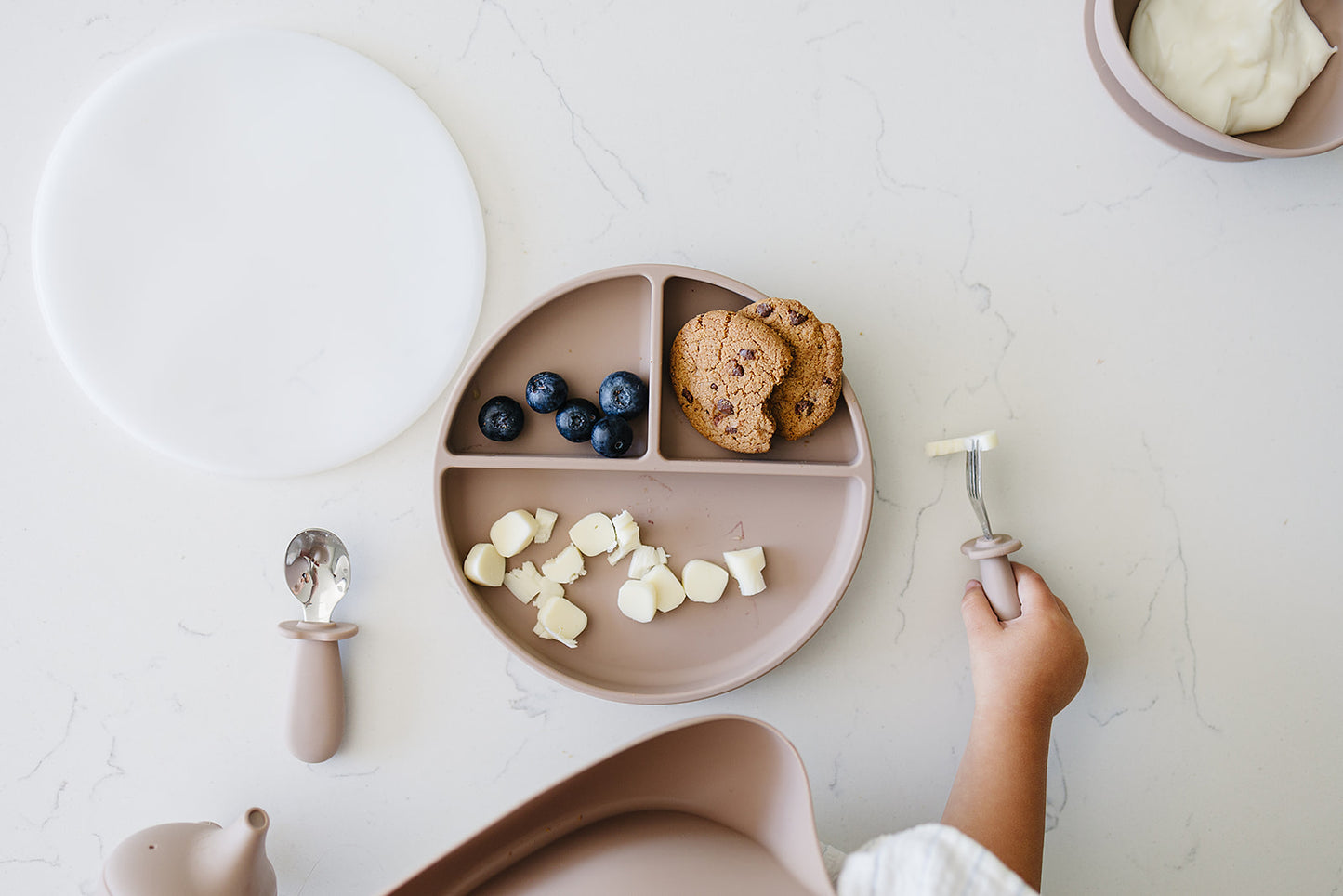 soft ergonomic baby spoon and fork BPA-free