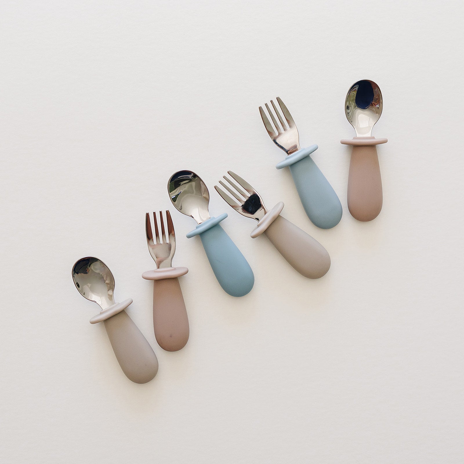 silicone fork and spoon set for babies