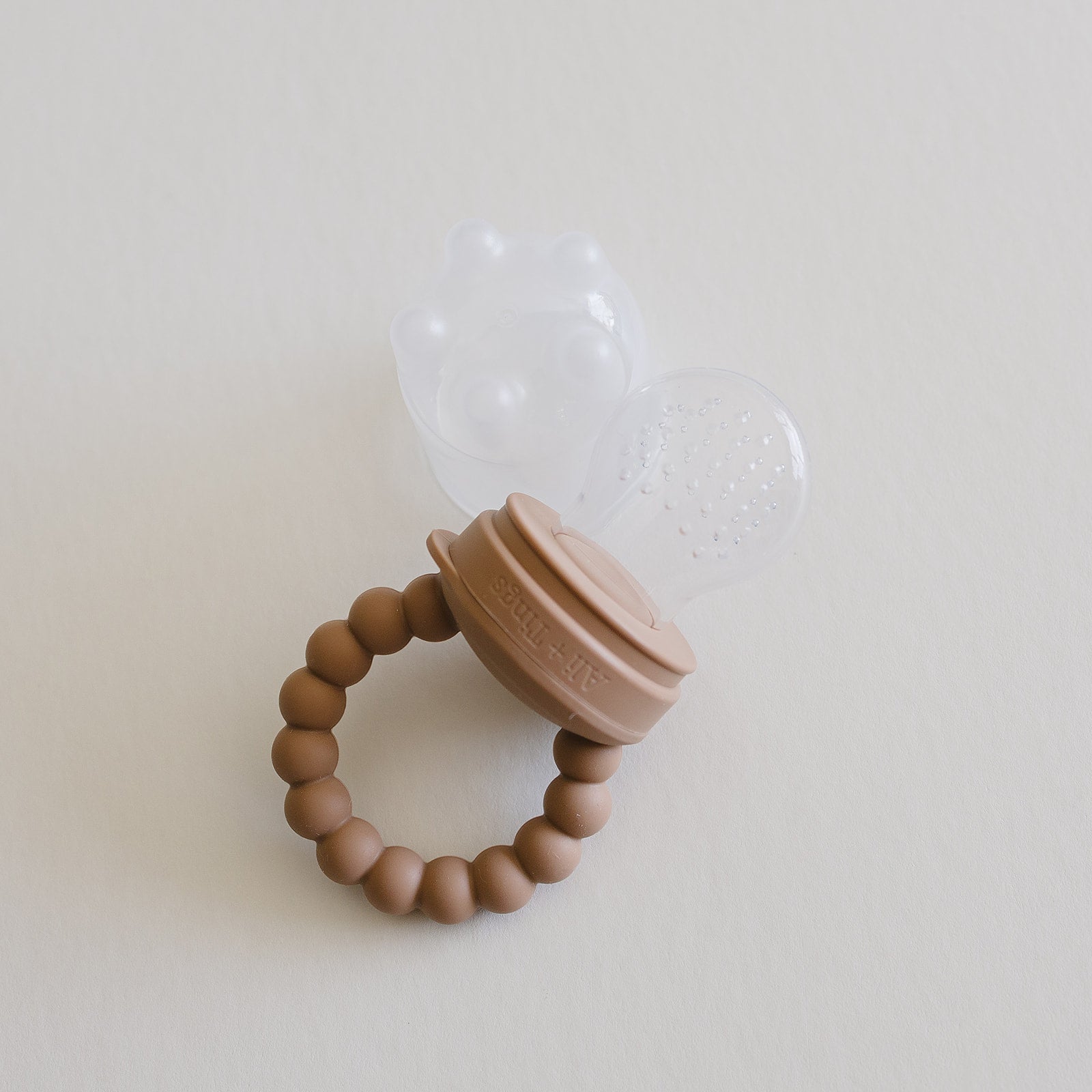 BPA-free baby food feeder with soft nipple