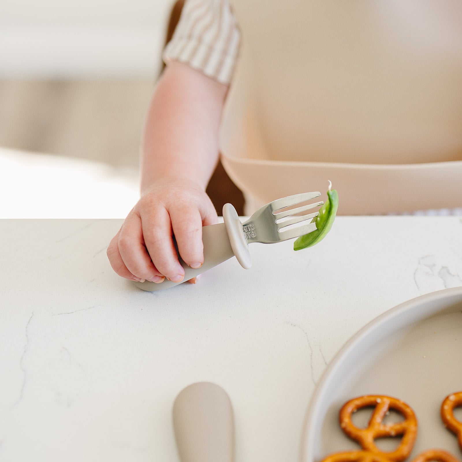 silicone fork and spoon set for babies