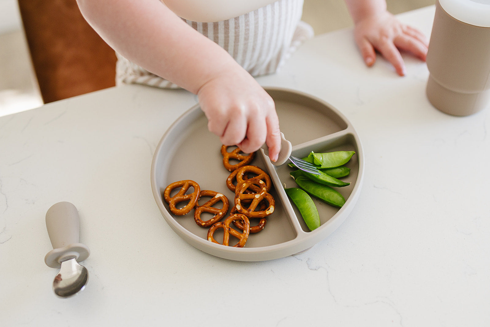 Ali + Tings baby utensils with safety guard